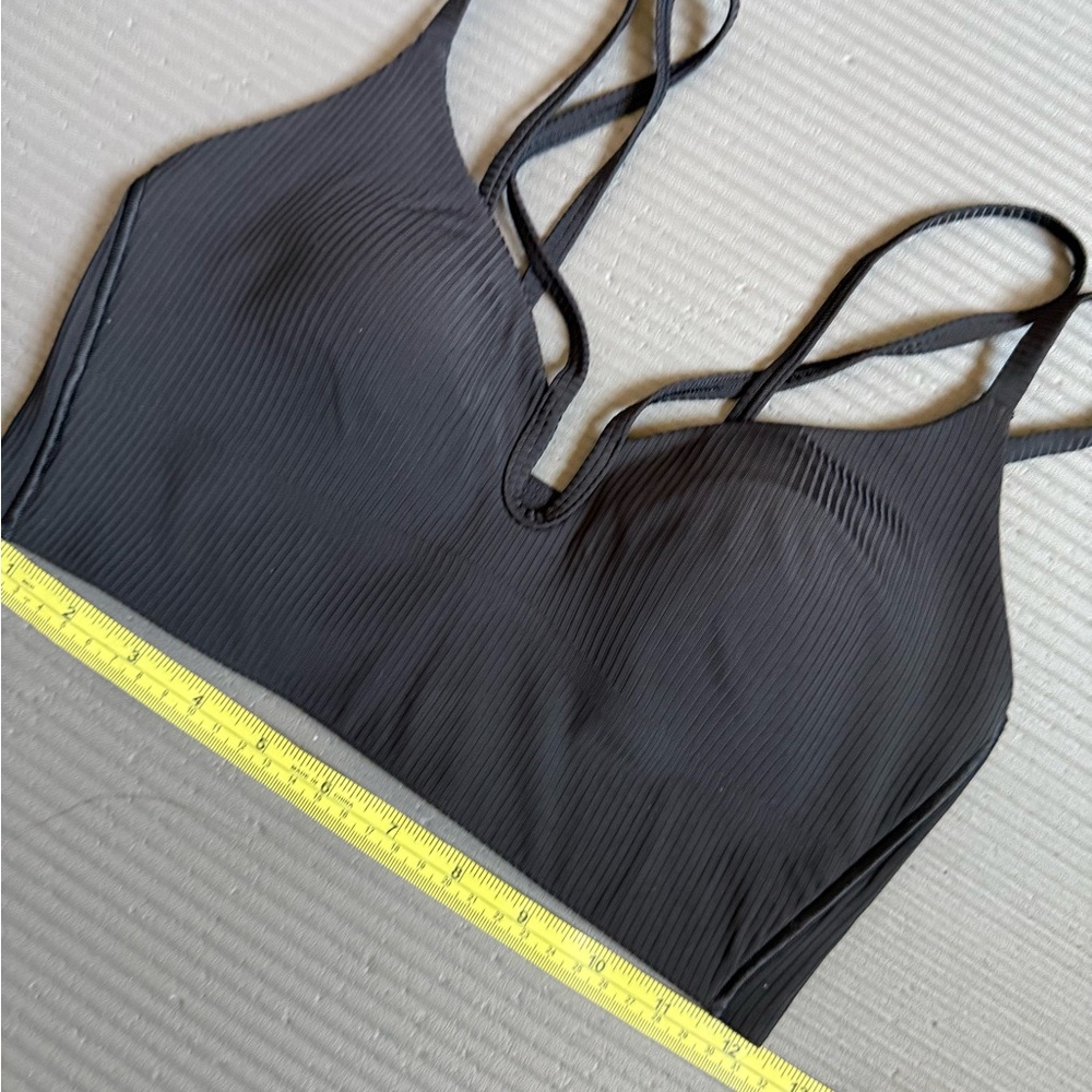 Lululemon Like a Cloud Strappy Longline Ribbed Bra Size 8 - Picture 3 of 5